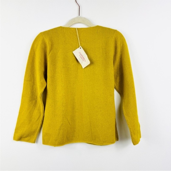 Ketiketa 100% wool little girls in Mustard Yellow Cardigan Sweater NEW - Picture 3 of 6